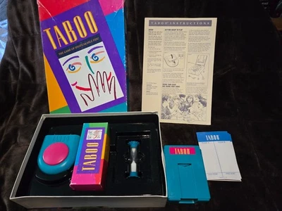 Vintage Taboo The Game of Unspeakable Fun 1989 Milton Bradley 100% COMPLETE - Image 1 of 3