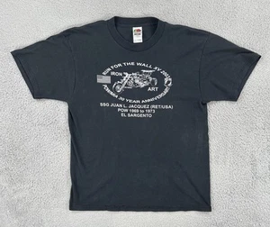 Vintage Fruit Of the Loom Best Large Black T Shirt POW MIA 30 Year Anniversary - Picture 1 of 14