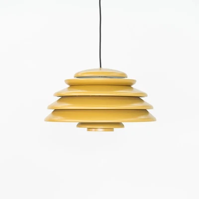 2025 Verner Panton para lâmpada pingente de colmeia Verpan em alumínio amarelo 19" diâmetro - Imagem 1 de 4