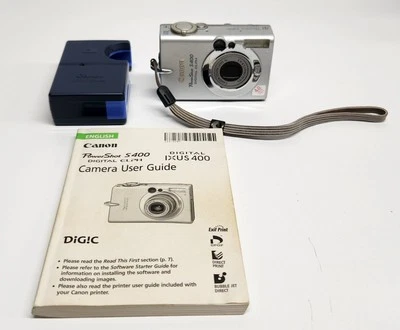 Vintage Canon PowerShot S400 Digital ELPH Camera - For Parts *READ* Free Ship - Image 1 of 4