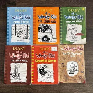 Diary of a Wimpy Kid Book Lot of 6 by Jeff Kinney Scholastic - Picture 1 of 14