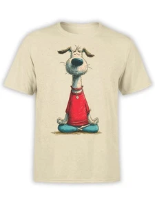 FANTUCCI Zen Pup T-Shirt | Funny Meditating Dog Tee for Relaxed Souls | Unisex - Picture 1 of 5