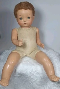 1930er EFFANBEE PUPPE MIT blauen AUGEN öffnen & schließen mit WIMPERN & MOHAIR Schäden - Bild 1 von 13