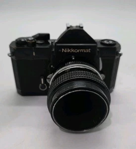 Nikon Nikkormat FT2 35mm Film SLR Camera Body And Lens - Working Black - Picture 1 of 5