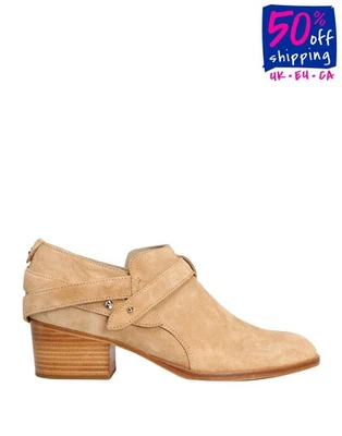 PVP €380 RAG & BONE Botines de Cuero EU 37 UK 4.5 US 7 Metal Logo Tacón Medio  Foto 1 de 4