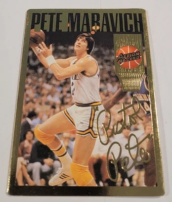 Salón de la Fama 1995 lleno de acción #26 Pete Maravich New Orleans Jazz Foto 1 de 2