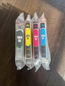 4 Ink Cartridge Replace for HP 564XL BLACK CYAN MAGENTA YELLOW - Picture 1 of 4