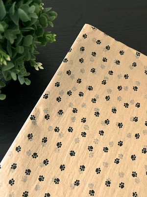 PAW PRINT KRAFT Design Tissue Paper Sheet Choose Size & Package Amount - Image 1 of 4