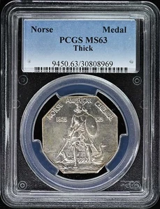 1925 Norse Medal Thick Norse Medal PCGS MS63 - Picture 1 of 4