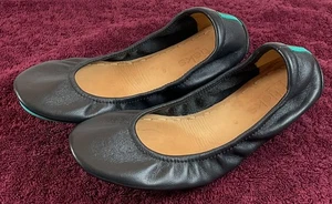 Tieks by Gabrieli schwarze Leder-Ballerinas Größe 6 faltbare Designer-Schuhe gebraucht, in einwandfreiem Zustand - Bild 1 von 8