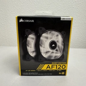 Corsair AF120 Quiet Edition 120mm Lüfter weiße LED 2x Lüfter - Bild 1 von 4