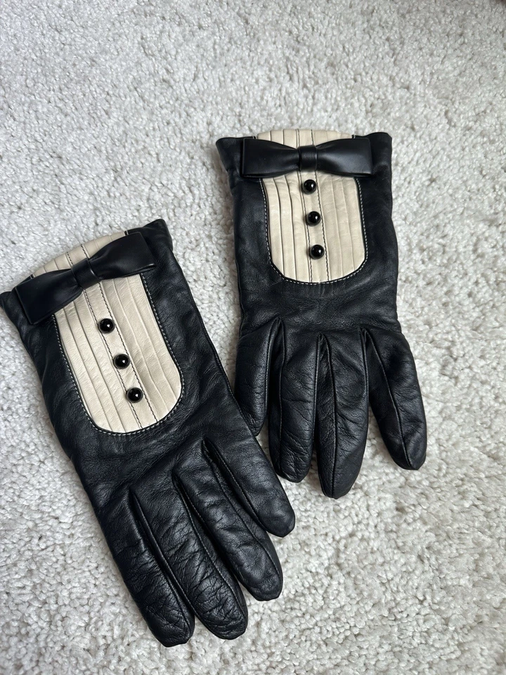 Moschino Cheap And Chic  touch screen leather gloves - Image 1 of 4