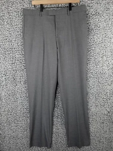 Banana Republic Slim Fit Dress Pants Gray 35x34 Flat Front Stretch Trousers Men - Picture 1 of 14