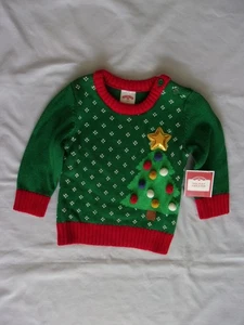 Not So Ugly Christmas Strickpullover Kind Gr. 12M Baum mit Ornamenten/Stern Neu mit Etikett - Bild 1 von 2