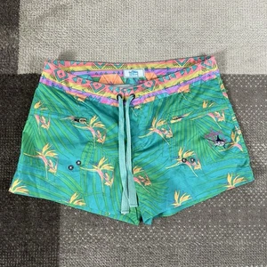 Guy Harvey Women’s Fishing Swimming Shorts Floral Embroidered Loud Green 34X4 - Picture 1 of 7