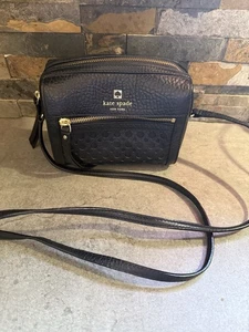 Bolso de Hombro Kate Spade Perri Lane Burbujas LooLoo Cuero Negro Cartera - Imagen 1 de 9