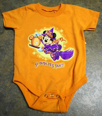 Nuevo Body Disney World MINNIE Bruja Halloween 6 Meses Foto 1 de 2