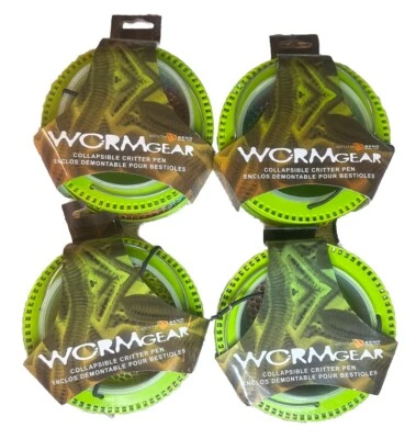 ¡Juego de 4! Engranaje de gusano plegable Critter Pen recinto pesca plegable domo jaula Foto 1 de 3