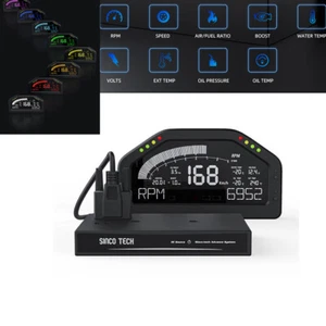 Car Dashboard Racing Gauge Kit Digital LCD Screen RPM Speed Volt Display Sensor - Picture 1 of 12