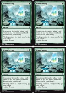 MTG - 4x SYLVAN SCRYING - Battle for Zendikar (U) - Picture 1 of 1