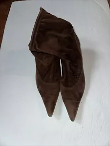 Sergio Rossi Stretch Ankle boots Brown Suede EU40 Made in Italy - Picture 1 of 4