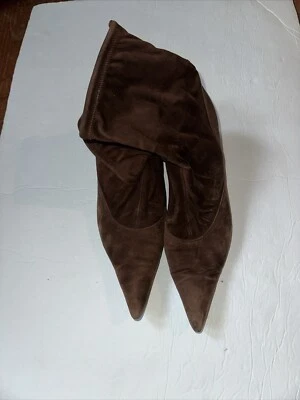 Sergio Rossi Botines Elásticos Marrón Gamuza EU40 Hecho en Italia Foto 1 de 4