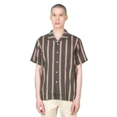 Native North Mens' Size Small Striped Green Short Sleeved Shirt - Image 1 of 3