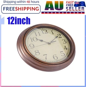 12"Wall Clock Quartz Round Square Wall Clock Silent Non-Ticking Battery Operated - Picture 1 of 8
