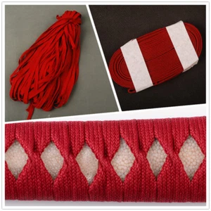 Dark Red Synthetic Silk Ito Sageo Cord Tsukamai For Japanese Katana Tanto Sword - Picture 1 of 5