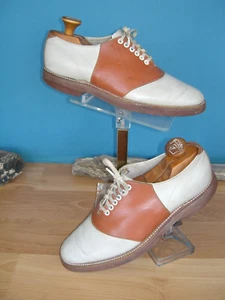 Authentic 40/50s Vintage Bass Saddle Shoes mens 8 - Picture 1 of 11