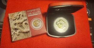 2012 Year of the Dragon 999 Silver Coloured Coin. Boxed with Coa. - Picture 1 of 1