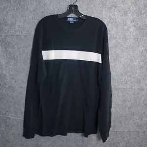 Polo Ralph Lauren vintage felpa uomo grande pullover girocollo pony nero anni 90 - Foto 1 di 13