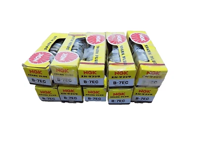 NGK B-7EC Spark Plugs * Indian Chief * Scout 1934-37 * Inline 4*  Pack of 10 - Image 1 of 4