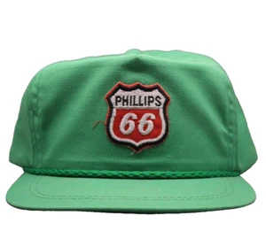 Historic Route 66 Vintage Strapback Rope Hat Kelly Green Cap Union Made in USA - Picture 1 of 8