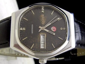 Orologio Automatico Uomo Anni '70 Vintage Svizzera Rado VOYAGER 35mm #B124 - Foto 1 di 2