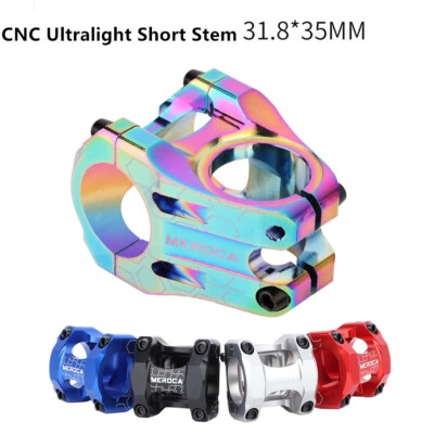 Aluminum Alloy Bicycle Stem 0° 35mm Short Mountain Bike Handlebar Stem 130g - Image 1 of 4