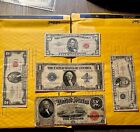 Lot of (5)Old Paper Us Currency - 💴