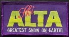 Rare patch de couleur vive vintage ski Alta Utah « la plus grande neige sur terre ! » 4"×2"