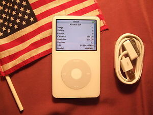 iPod Video WHITE 5th 5.5th Gen 256GB 20000 tracks MADE IN USA 240GB/160GB/120GB