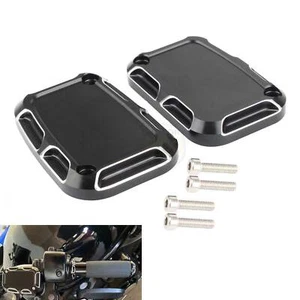 Pair Master Cylinder Cover For Harley Electra Road Glide FLHX Trike V-Rod VRSCDX - Picture 1 of 15