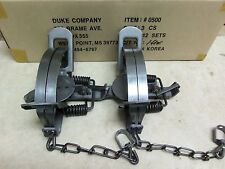 2 New Duke # 3 Coil Spring Traps 0500 Beaver Bobcat Coyote Lynx Trapping