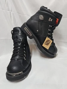 Harley-Davidson Herren Electron Schwarz Größe 8,5M Motorradstiefel D96017. Neu ohne Karton - Bild 1 von 23