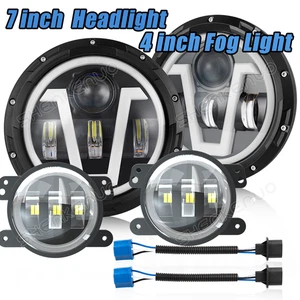 Para Freightliner Coronado 7 pulgadas Faro delantero redondo HiLo + 4 pulgadas Luz antiniebla - Imagen 1 de 20