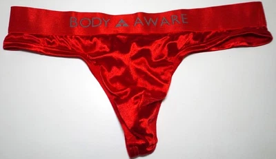 NEW MEN'S SATIN THONG RED SIZE MEDIUM - Image 1 of 4