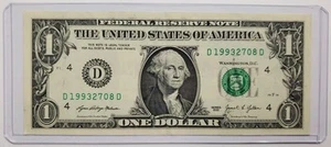 Birthday/Anniversary Note $1 One Dollar Bill 1993 27th August 19932708 - Picture 1 of 2