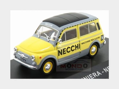 1:43 Edicola Fiat 500 Giardiniera Necchi 1960 Yellow Grey VCDE013 Modellino - Immagine 1 di 2