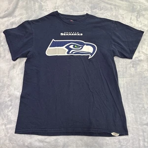 Majestic Seattle Seahawks T-Shirt Dark Blue Mens M NFL - Picture 1 of 6