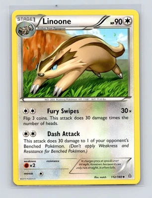 Pokémon TCG Linoone 112/160 XY - Primal Clash Normal LP - Image 1 of 2
