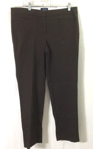 NEW Lands End Pants Fit 1 Twill Brown Spice Stretch Slash Pockets Cotton 12 - Picture 1 of 4