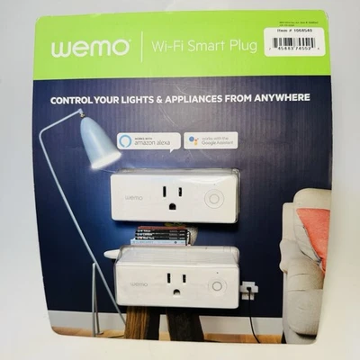 New Wemo Smart Plug Wi-Fi  2-pack Works w/ Alexa & Google Assistant - Image 1 of 4